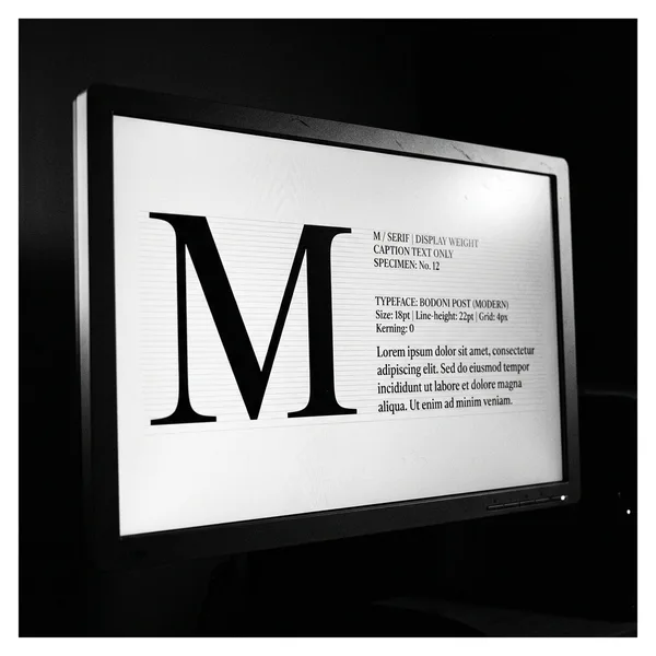 Typographic layout on screen